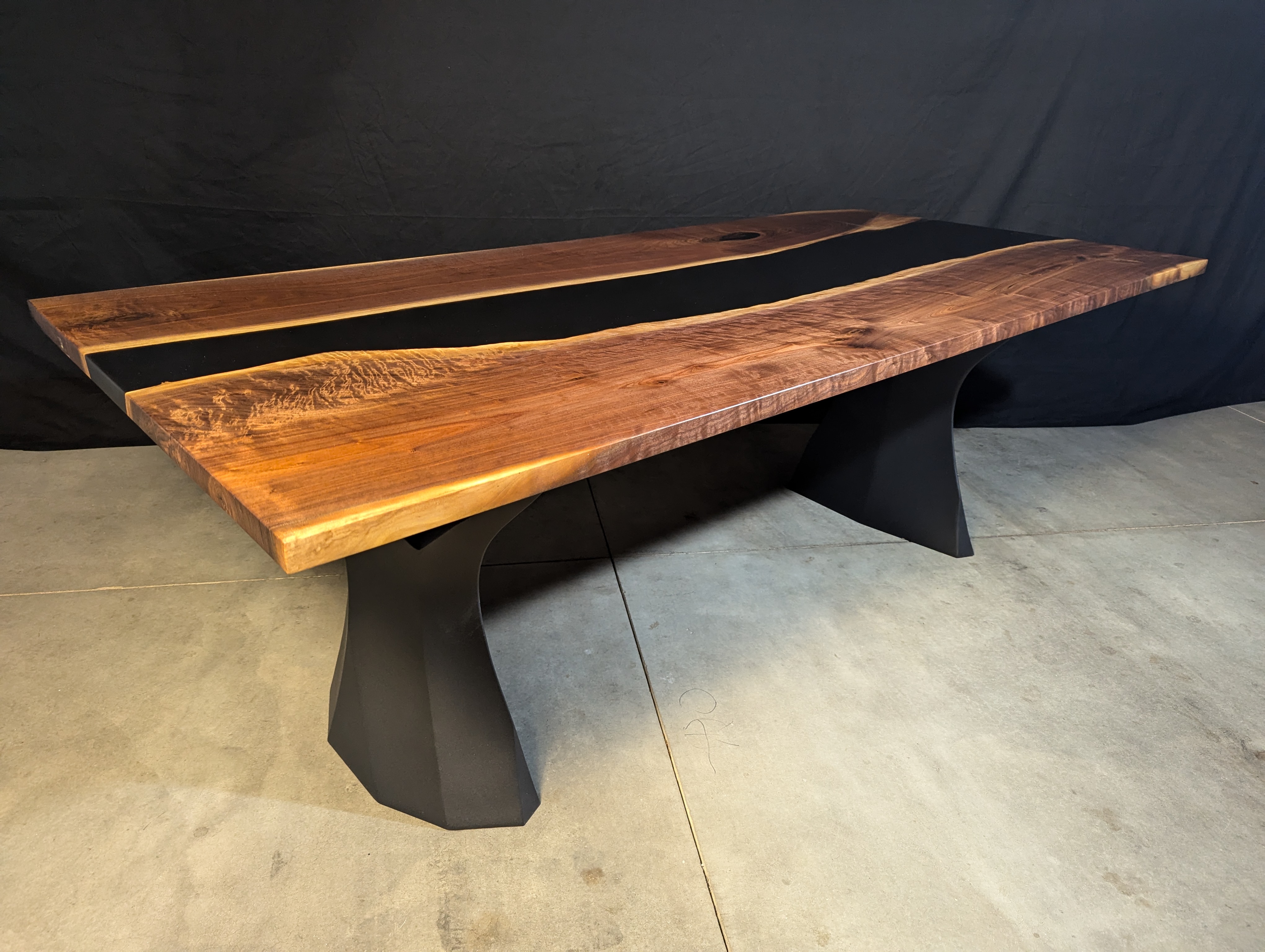 84″ Custom Black Walnut Dining Table ($4000) – Scott Kenny Tables