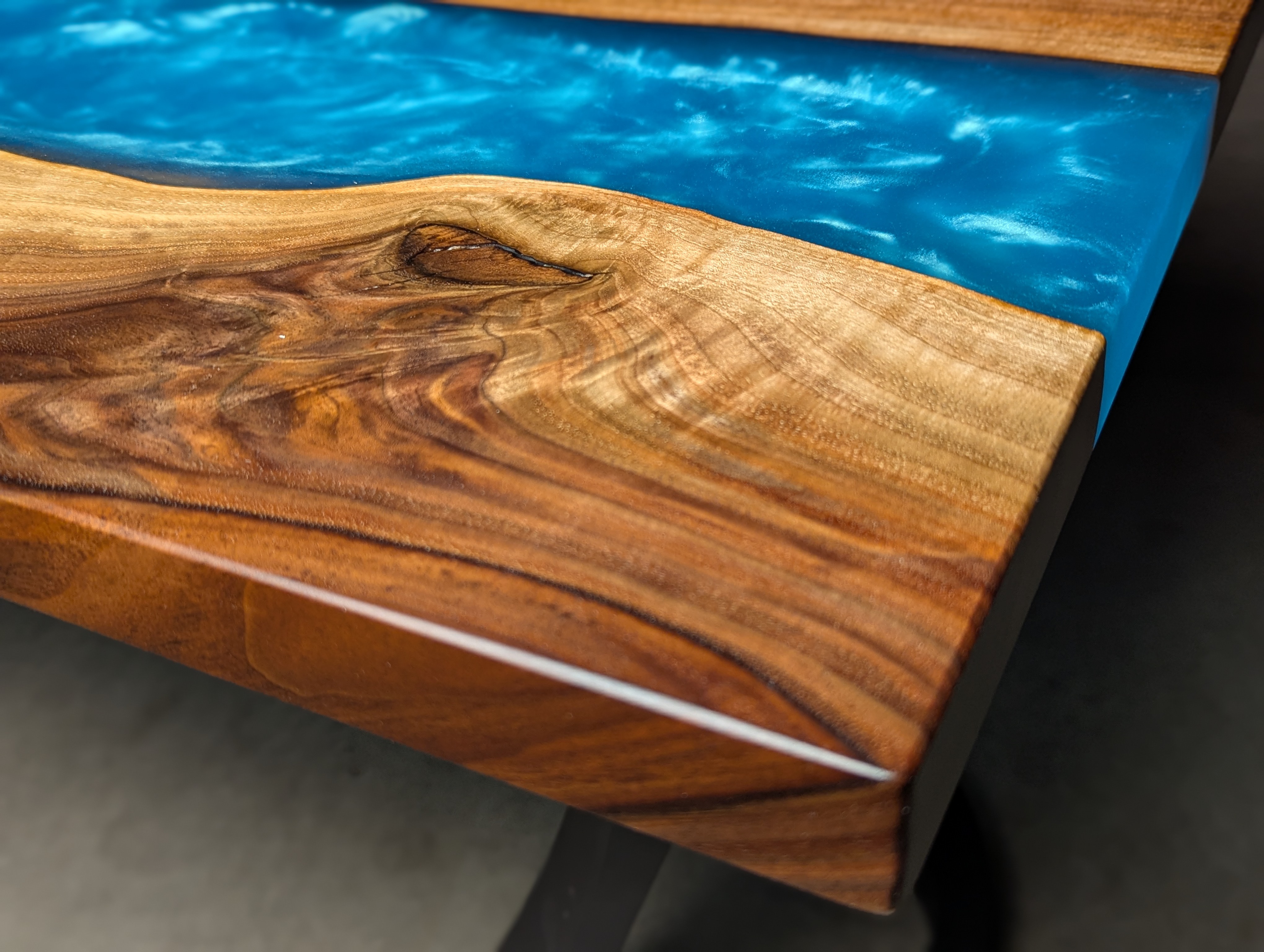 Caribbean Drift – Custom Black Walnut River Table ($1000) – Scott